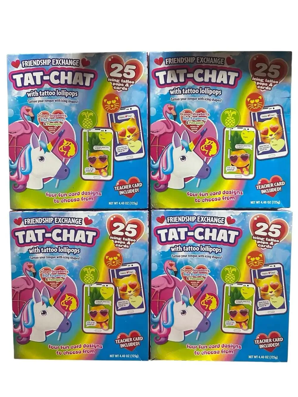 Flix Candy Tat-Chat Friendship Exchange with Tattoo Lollipops and Cards